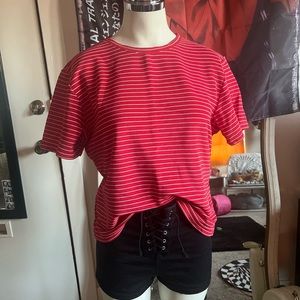 Red striped tee